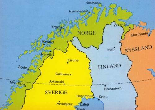 El Casquete Nórdico es Fenoescandia al norte del Círculo Polar Ártico.